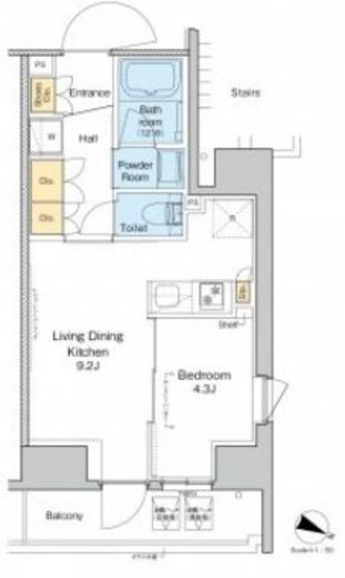 プラウドフラット渋谷笹塚　306号室　間取り