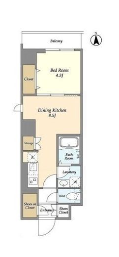グランジット千代田秋葉原　401号室　間取り