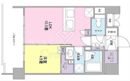 クローバー神田紺屋町　1303号室　間取り