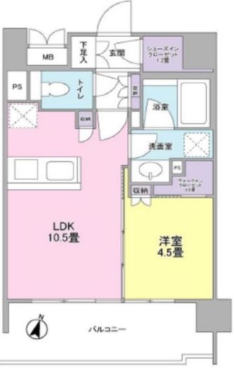 クローバー神田紺屋町　303号室　間取り