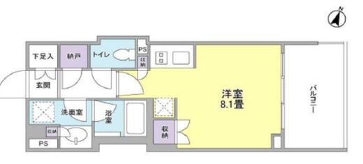 クローバー神田紺屋町　905号室　間取り