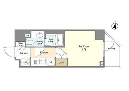 オーキッドレジデンス戸越公園　406号室　間取り