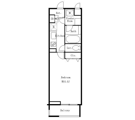 プライムアーバン中目黒　211号室　間取り