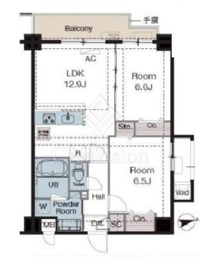 ラグゼナ東陽町　409号室　間取り