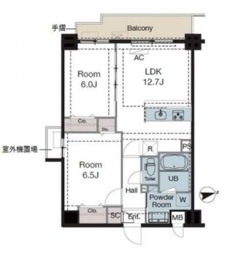 ラグゼナ東陽町　413号室　間取り