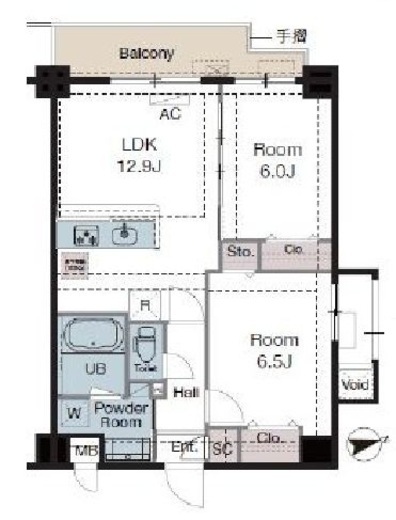 ラグゼナ東陽町　609号室　間取り