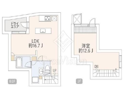 グランドストーリー西麻布 (GrandStory西麻布)　101号室　間取り