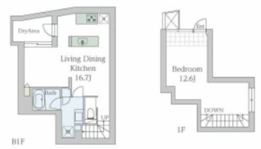 グランストーリー西麻布 (GrandStory西麻布)　101号室　間取り