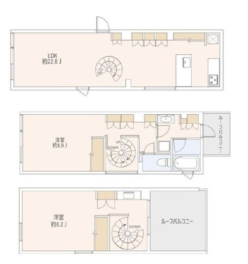 グランストーリー西麻布 (GrandStory西麻布)　303号室　間取り