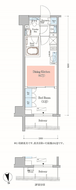 アーバネックス日本橋馬喰町　303号室　間取り