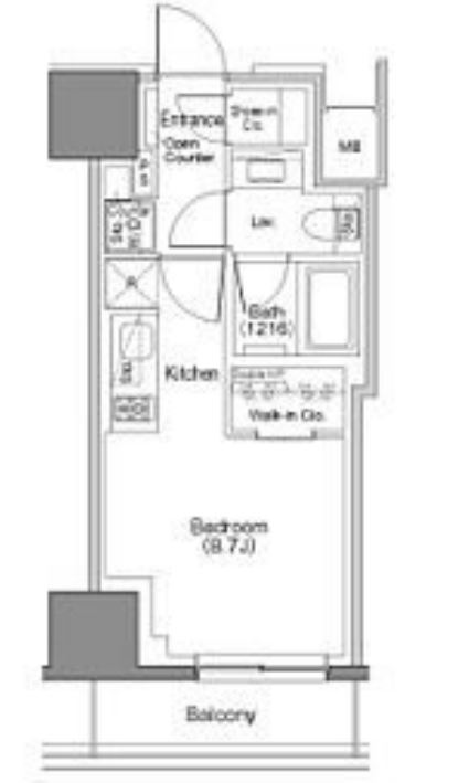 ザ・パークハビオSOHO大手町　703号室　間取り