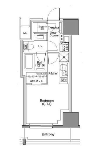 ザ・パークハビオSOHO大手町　604号室　間取り
