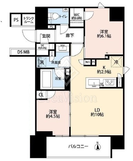 グレーシア千代田秋葉原　11F1号室　間取り