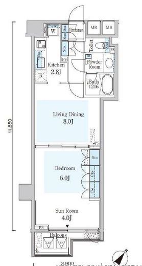 オーキッドレジデンス六本木　305号室　間取り