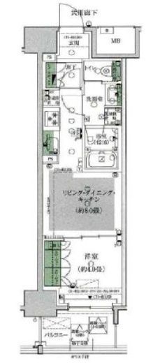 ルフォンリブレ木場　604号室　間取り