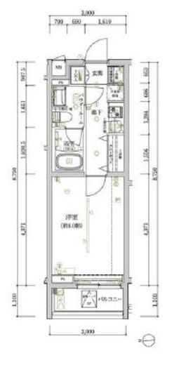 アルテシモレンナ　206号室　間取り