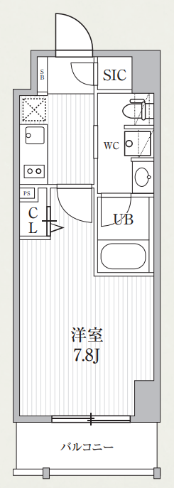 ステージグランデ日本橋人形町　704号室　間取り