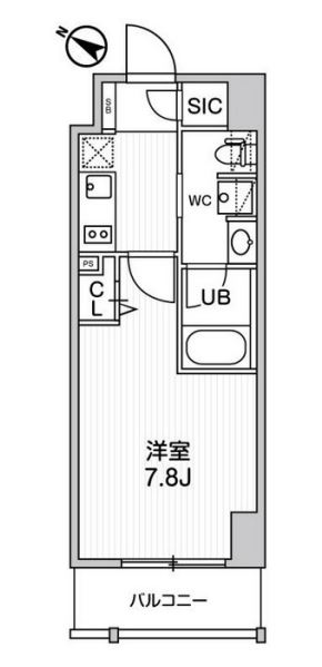 ステージグランデ日本橋人形町　706号室　間取り