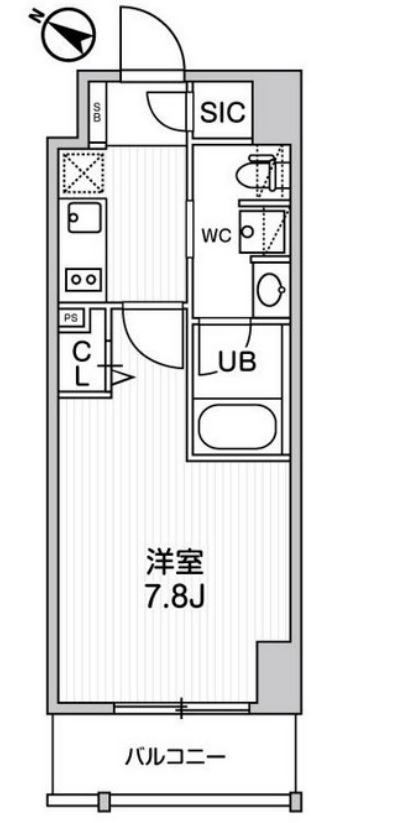 ステージグランデ日本橋人形町　606号室　間取り