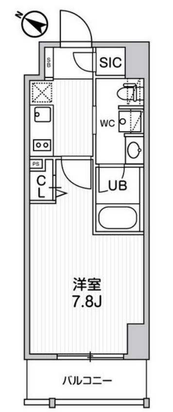 ステージグランデ日本橋人形町　806号室　間取り