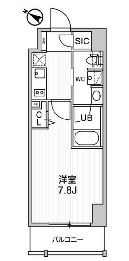 ステージグランデ日本橋人形町　604号室　間取り