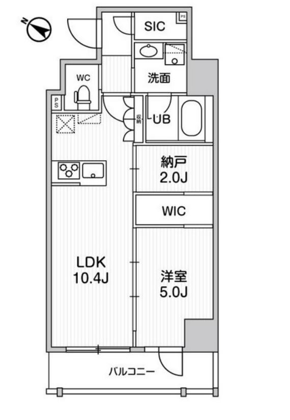 ステージグランデ日本橋人形町　807号室　間取り