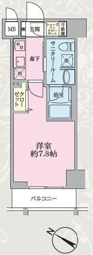 ステージグランデ日本橋人形町　404号室　間取り