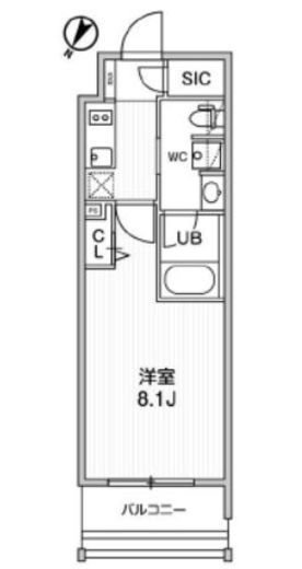ステージグランデ日本橋人形町　501号室　間取り