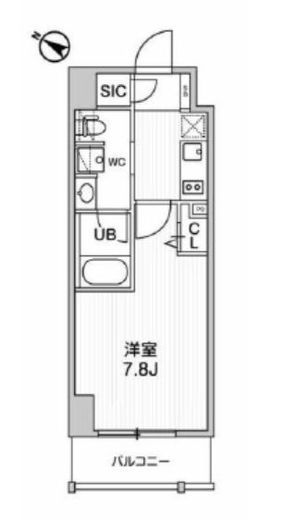 ステージグランデ日本橋人形町　805号室　間取り