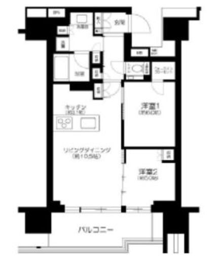 プラウド中目黒　1003号室　間取り