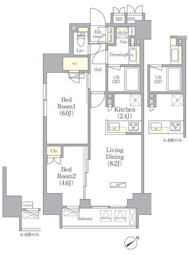 パークヴィラ恵比寿　601号室　間取り