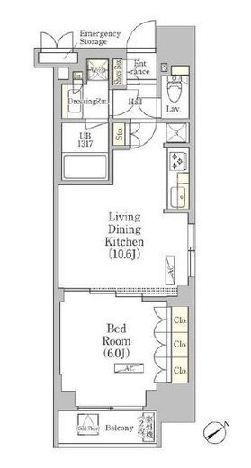 パークヴィラ恵比寿　903号室　間取り