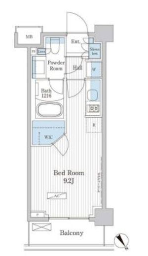 パークアクシス門前仲町テラス　429号室　間取り