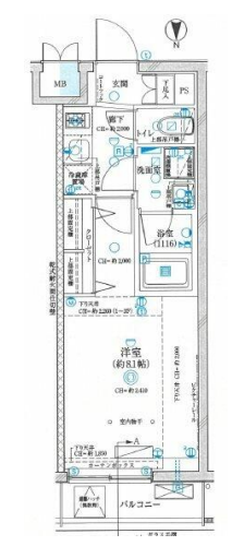 ディアレイシャス神楽坂　205号室　間取り