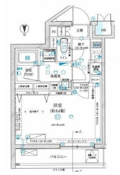 ディアレイシャス神楽坂　101号室　間取り