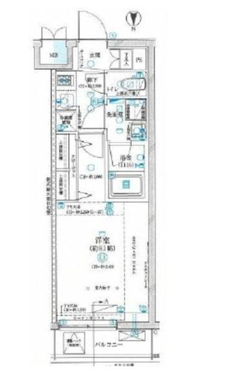 GRAN PASEO神楽坂Ⅱ (グランパセオ神楽坂Ⅱ)　106号室　間取り