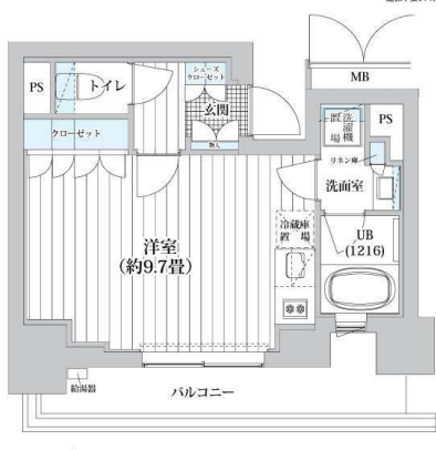 ライオンズフォーシア清澄白河　1205号室　間取り