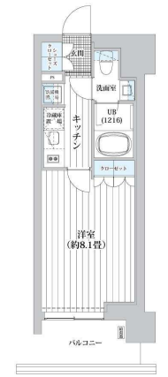 ライオンズフォーシア清澄白河　1202号室　間取り