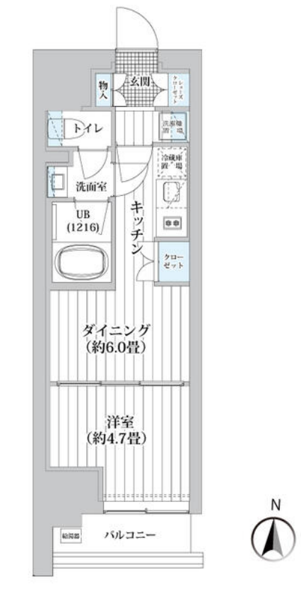 ライオンズフォーシア清澄白河　804号室　間取り