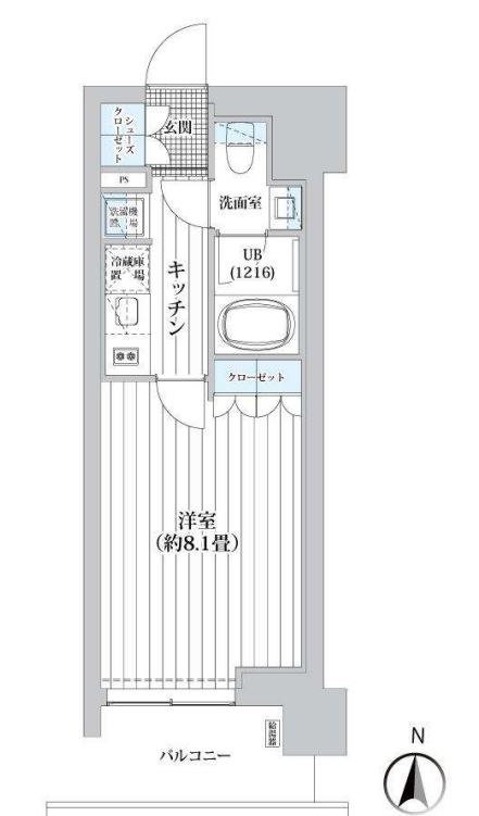 ライオンズフォーシア清澄白河　1202号室　間取り
