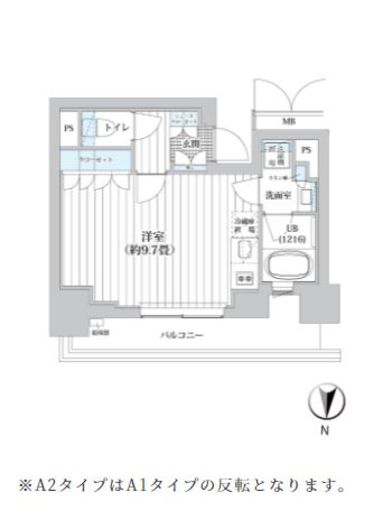 ライオンズフォーシア清澄白河　1105号室　間取り