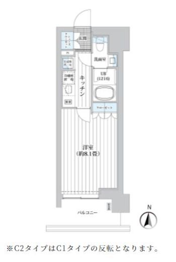 ライオンズフォーシア清澄白河　702号室　間取り
