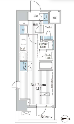 パークアクシス東陽町レジデンス　301号室　間取り