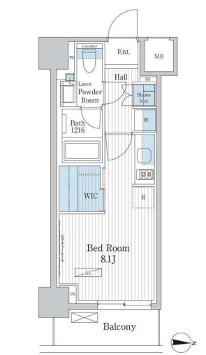 パークアクシス東陽町レジデンス　909号室　間取り