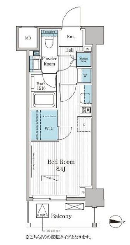 パークアクシス東陽町レジデンス　1007号室　間取り