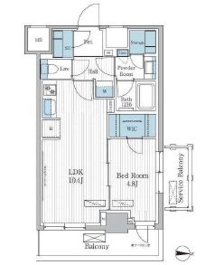 パークアクシス東陽町レジデンス　1008号室　間取り