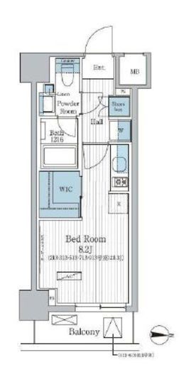 パークアクシス東陽町レジデンス　102号室　間取り