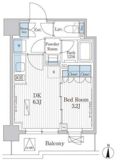 パークアクシス東陽町レジデンス　1102号室　間取り