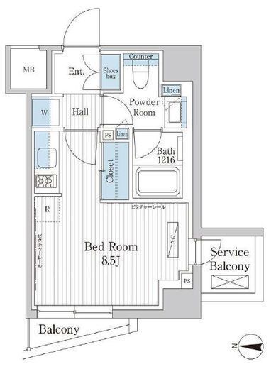 パークアクシス東陽町レジデンス　1120号室　間取り