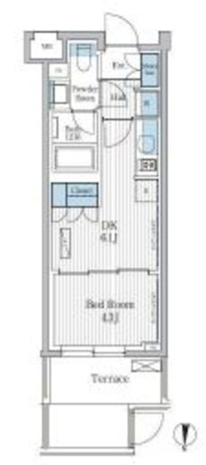 パークアクシス東陽町レジデンス　2103号室　間取り